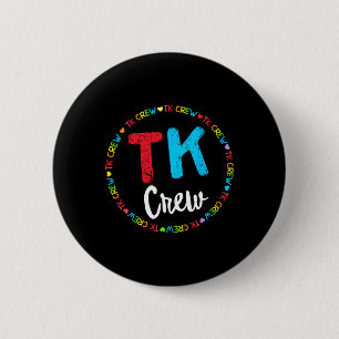Badge Rond 5 Cm Équipe Transitoire D'Enfants De L'École Équipe Tk