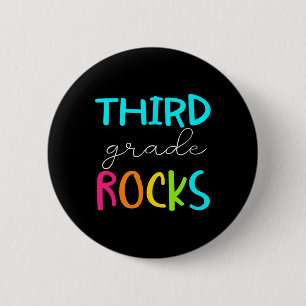 Badge Rond 5 Cm Équipe Troisième Année École Enseignant de troisiè