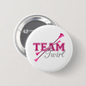 Badge Rond 5 Cm Équipe Twirl Baton (Devant & derrière)