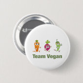 Badge Rond 5 Cm Équipe Vegan (Devant & derrière)