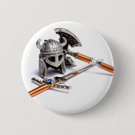 Badge Rond 5 Cm Équipement de Viking (Devant)