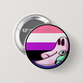 Badge Rond 5 Cm Équipement Genderfluide Fresh Night Crawler Pride  (Devant & derrière)