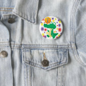 Badge Rond 5 Cm ęr Alligator d'anniversaire (En situation)