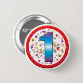 Badge Rond 5 Cm ęr Anniversaire v2 (Devant & derrière)