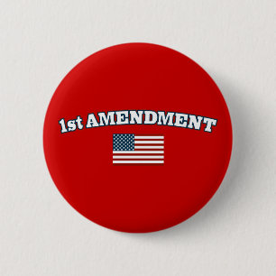 Badge Rond 5 Cm ęr Drapeau américain d'amendement