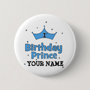 Badge Rond 5 Cm ęr Prince d'anniversaire