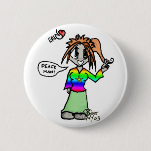 Badge Rond 5 Cm Erin la hippie
