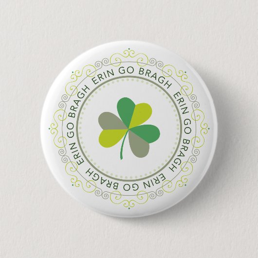 Badge Rond 5 Cm Erin vont Bragh, Irlande pour toujours (Devant)