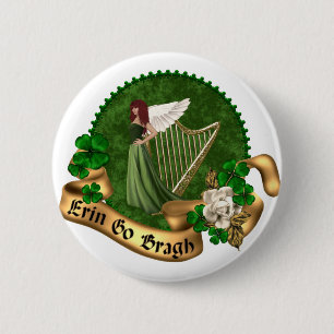 Badge Rond 5 Cm Erin vont Irlandais de Bragh