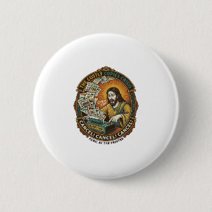 Badge Rond 5 Cm Erreur d'imprimante Jésus 100 exemplaires couleur