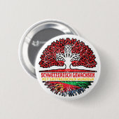 Badge Rond 5 Cm Erythrée Schweizer Schweiz Baum Wurzel (Devant & derrière)