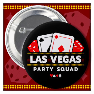 Badge Rond 5 Cm Escadron de fête Vegas Voyage Las Vegas Squad Las
