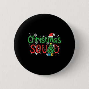 Badge Rond 5 Cm Escadron de Noël Famille Noël Équipage Hommes Femm