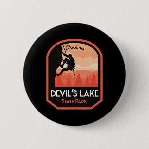 Badge Rond 5 Cm Escalade au Devils Lake State Park