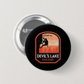 Badge Rond 5 Cm Escalade au Devils Lake State Park (Devant & derrière)