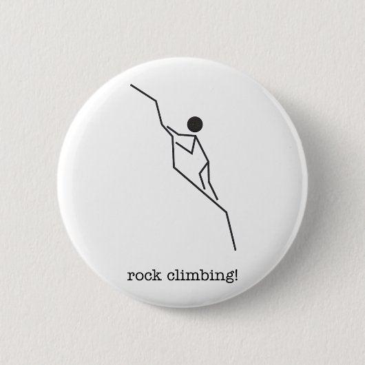 Badge Rond 5 Cm escalade de roche ! bouton (Devant)