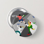 Badge Rond 5 Cm Escalade de roche intérieure (Devant & derrière)