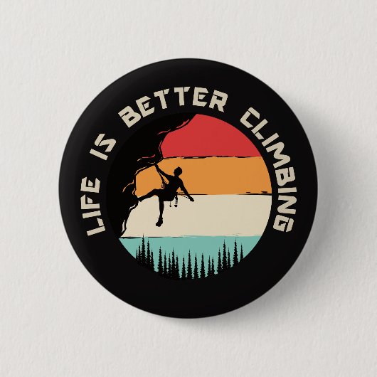 Badge Rond 5 Cm Escalade drôle (Devant)