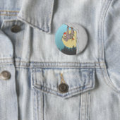 Badge Rond 5 Cm Escalade en roche paresse (En situation)