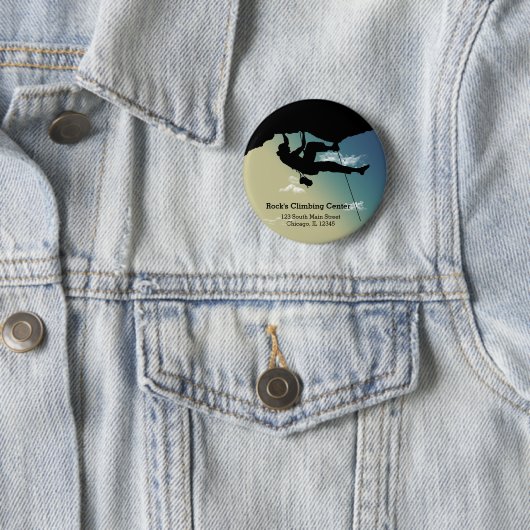 Badge Rond 5 Cm Escalade rocheuse (En situation)