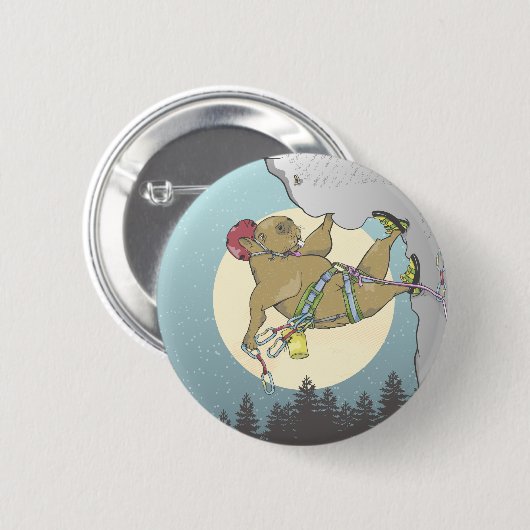 Badge Rond 5 Cm Escalade rocheuse Capybara (Devant & derrière)