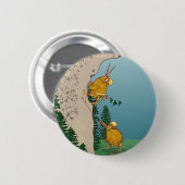 Badge Rond 5 Cm Escalade rocheuse de Kiwi Bird (Devant & derrière)