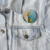 Badge Rond 5 Cm Escalade rocheuse de Kiwi Bird (En situation)