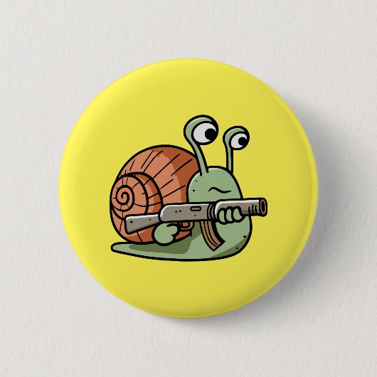 Badge Rond 5 Cm Escargot armé (Devant)