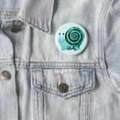 Badge Rond 5 Cm Escargot bleu (En situation)