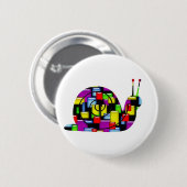 Badge Rond 5 Cm escargot de mosaïque (Devant & derrière)