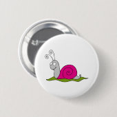Badge Rond 5 Cm escargot drôle (Devant & derrière)