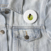 Badge Rond 5 Cm Escargot et pomme (En situation)