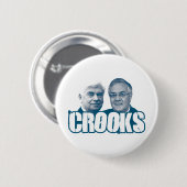 Badge Rond 5 Cm ESCROCS : Chris Dodd et prise de bec Frank (Devant & derrière)