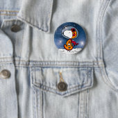 Badge Rond 5 Cm ESPACE | Astronaute de Snoopy (En situation)