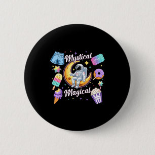 Badge Rond 5 Cm Espace esthétique rétro magique mystique Hommes Fe