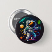 Badge Rond 5 Cm Espace extra-atmosphérique (Devant & derrière)