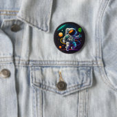 Badge Rond 5 Cm Espace extra-atmosphérique (En situation)
