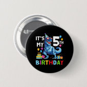 Badge Rond 5 Cm Espace extra-atmosphérique 5 ans 5e anniversaire g (Devant & derrière)