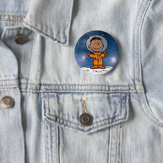 Badge Rond 5 Cm ESPACE | Franklin Astronaut (En situation)