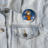 Badge Rond 5 Cm ESPACE | Peppermenthe Patty Astronaut (En situation)