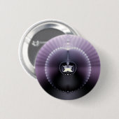 Badge Rond 5 Cm Espace Violet (Devant & derrière)