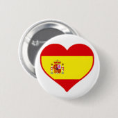 Badge Rond 5 Cm Espagne amour (Devant & derrière)