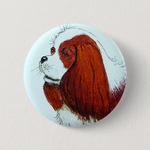 Badge Rond 5 Cm Espagne du roi Charles Cavalier