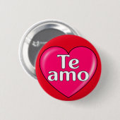 Badge Rond 5 Cm Espagnol - Je vous aime (Devant & derrière)