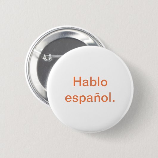 Badge Rond 5 Cm Español de Hablo (Devant & derrière)