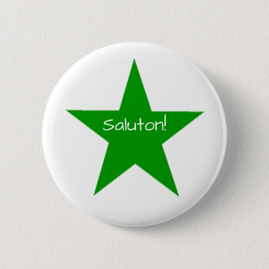 Badge Rond 5 Cm Espéranto : Saluton (Devant)