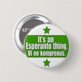 Badge Rond 5 Cm EsperantoThing (Devant & derrière)