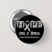 Badge Rond 5 Cm Espérez un traitement - tumeur cérébrale/Cancer (Devant & derrière)