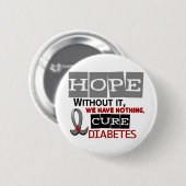 Badge Rond 5 Cm ESPOIR 2 de diabète (Devant & derrière)