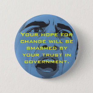 Badge Rond 5 Cm "Espoir bouton pour changement"